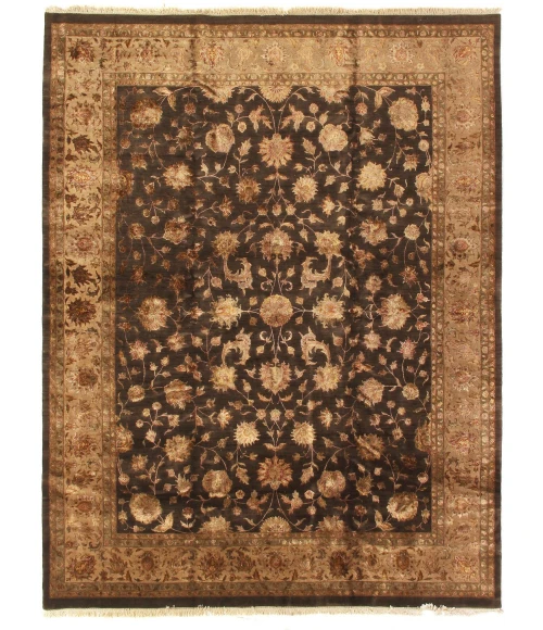 Exquisite Rugs Museum Kashan Charcoal/Beige 572912X15 12ft.X15ft. Rect. Rug