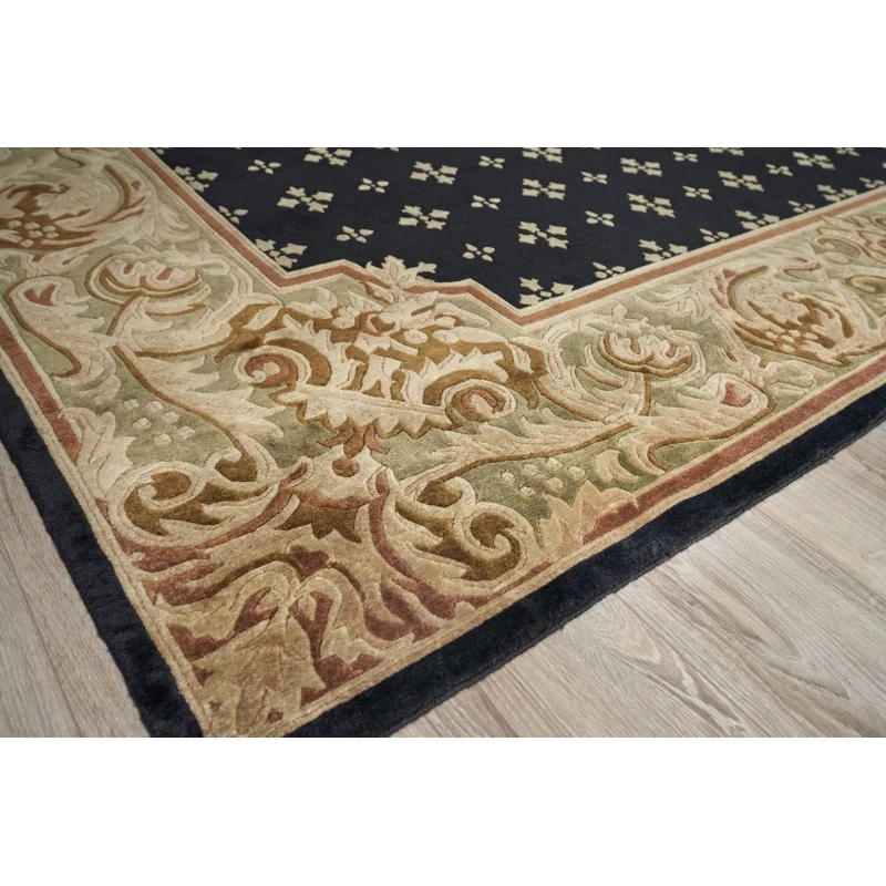 Exquisite Rugs Contemporary Black/Green 57959X10 9ft.X10ft. Rect. Rug