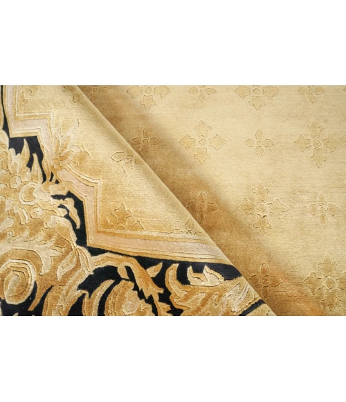 Exquisite Rugs Super Tibetan Gold/Black 58549X12 9ft.X12ft. Rect. Rug