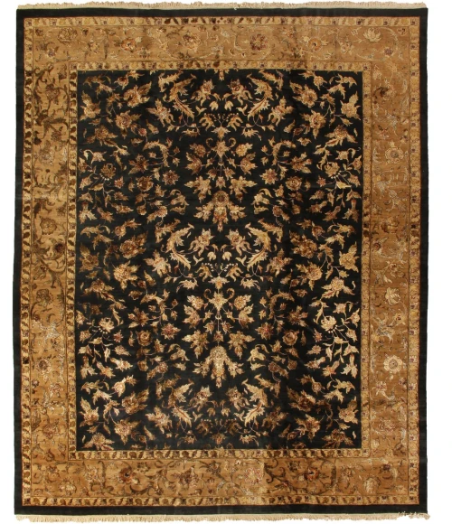 Exquisite Rugs Museum Kashan Black/Gold 592912X14 12ft.X14ft. Rect. Rug