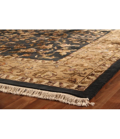 Exquisite Rugs Museum Kashan Black/Gold 592912X14 12ft.X14ft. Rect. Rug
