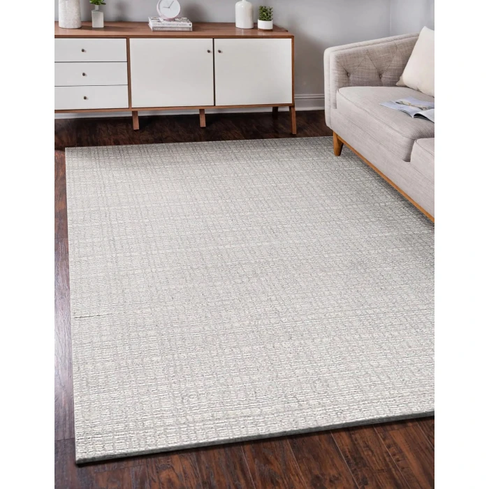 Exquisite Rugs Alpine Silver/Ivory 59666X9 6ft.X9ft. Rect. Rug