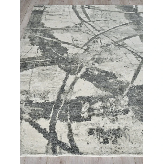 Exquisite Rugs Gianni Dark Gray/Silver 62431X16 1ft.X1ft.6in. Rect. Rug