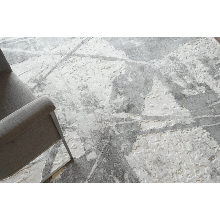 Exquisite Rugs Gianni Dark Gray/Silver 62431X16 1ft.X1ft.6in. Rect. Rug