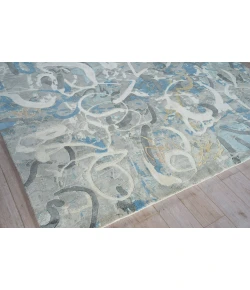 Exquisite Rugs Gianni Blues/Silver/Ivory 62466X9 6ft.X9ft. Rect. Rug