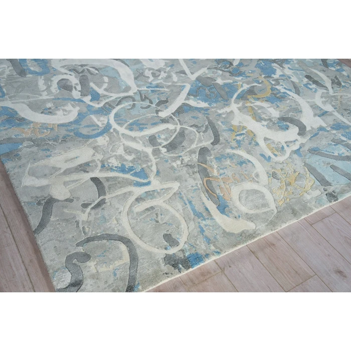 Exquisite Rugs Gianni Blues/Silver/Ivory 624610X14 10ft.X14ft. Rect. Rug