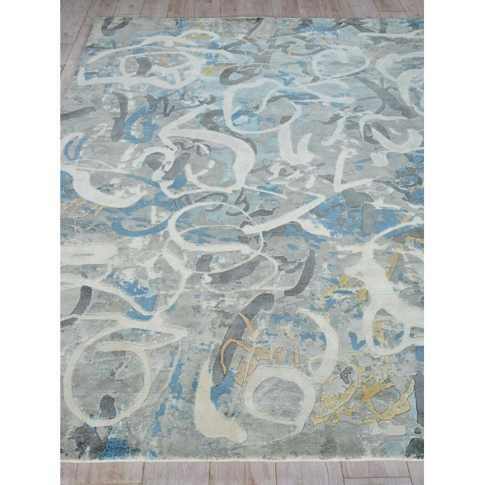 Exquisite Rugs Gianni Blues/Silver/Ivory 624610X14 10ft.X14ft. Rect. Rug