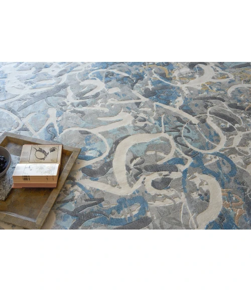 Exquisite Rugs Gianni Blues/Silver/Ivory 624610X14 10ft.X14ft. Rect. Rug