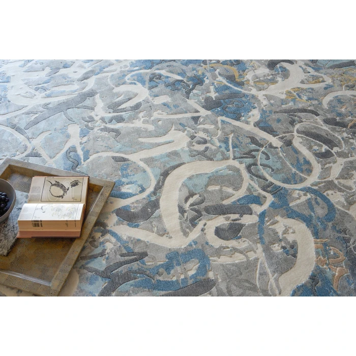 Exquisite Rugs Gianni Blues/Silver/Ivory 624610X14 10ft.X14ft. Rect. Rug
