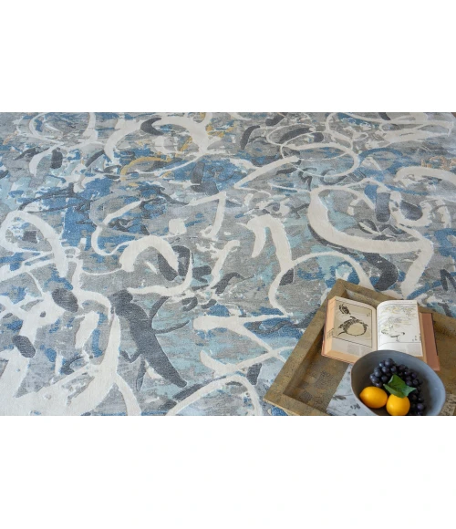 Exquisite Rugs Gianni Blues/Silver/Ivory 624610X14 10ft.X14ft. Rect. Rug