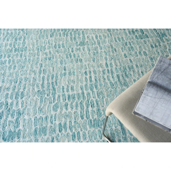 Exquisite Rugs Ink Blot Turquoise 63089X12 9ft.X12ft. Rect. Rug