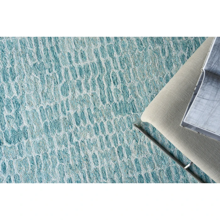 Exquisite Rugs Ink Blot Turquoise 63089X12 9ft.X12ft. Rect. Rug