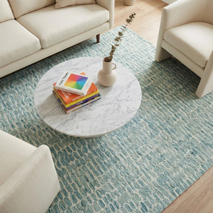 Exquisite Rugs Ink Blot Turquoise 63089X12 9ft.X12ft. Rect. Rug