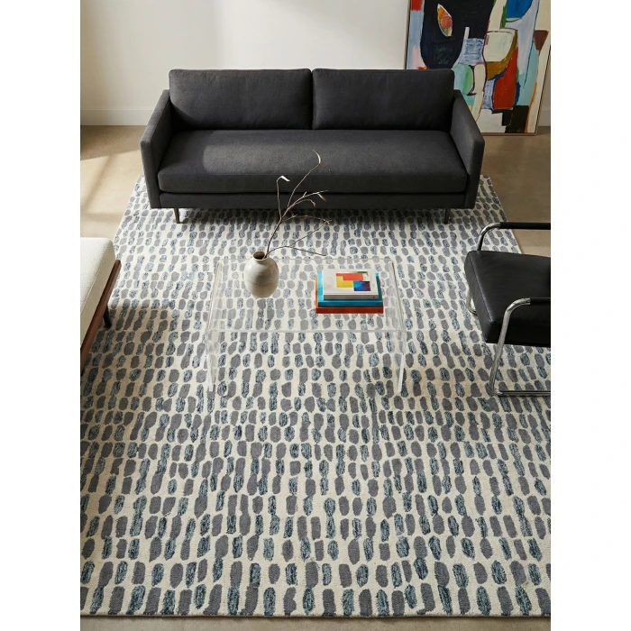 Exquisite Rugs Ink Blot Black/Gray 63108X10 8ft.X10ft. Rect. Rug