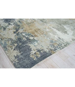 Exquisite Rugs Cosmo Silver/Beige/Blue 63121X16 1ft.X1ft.6in. Rect. Rug