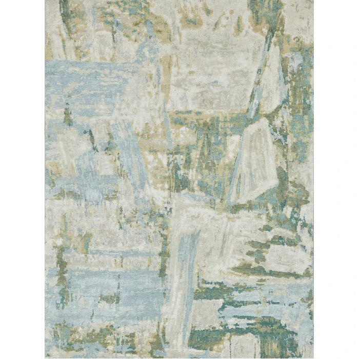 Exquisite Rugs Luxury Laureno Ivory/Green 63141X16 1ft.X1ft.6in. Rect. Rug