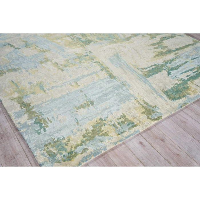 Exquisite Rugs Luxury Laureno Ivory/Green 63141X16 1ft.X1ft.6in. Rect. Rug