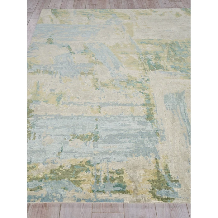 Exquisite Rugs Luxury Laureno Ivory/Green 63141X16 1ft.X1ft.6in. Rect. Rug