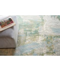 Exquisite Rugs Luxury Laureno Ivory/Green 63141X16 1ft.X1ft.6in. Rect. Rug