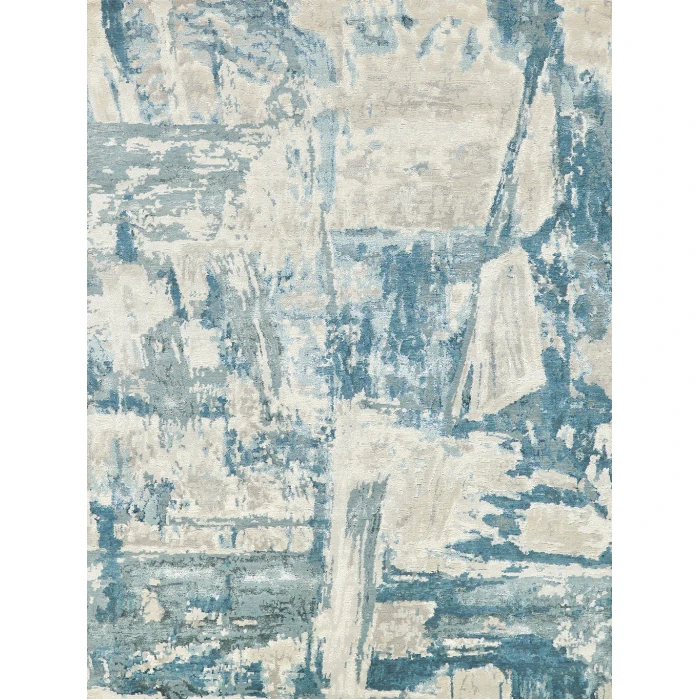 Exquisite Rugs Luxury Laureno Ivory/Light Blue 63161X16 1ft.X1ft.6in. Rect. Rug