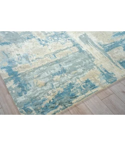 Exquisite Rugs Luxury Laureno Ivory/Light Blue 63161X16 1ft.X1ft.6in. Rect. Rug