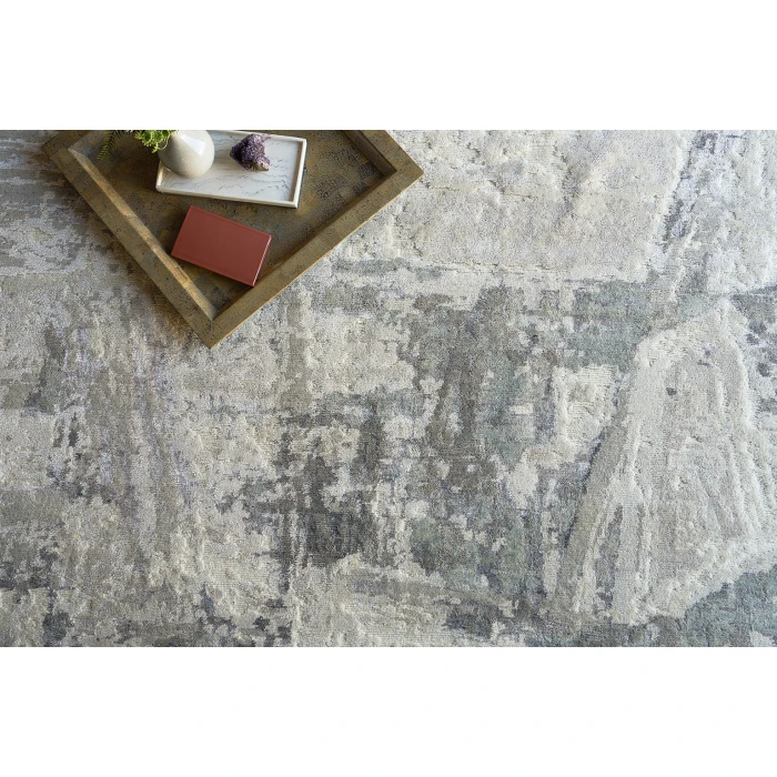 Exquisite Rugs Luxury Laureno Ivory/Gray 63181X16 1ft.X1ft.6in. Rect. Rug