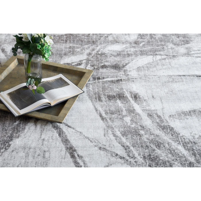 Exquisite Rugs Kyoto Silver/Beige 63321X16 1ft.X1ft.6in. Rect. Rug