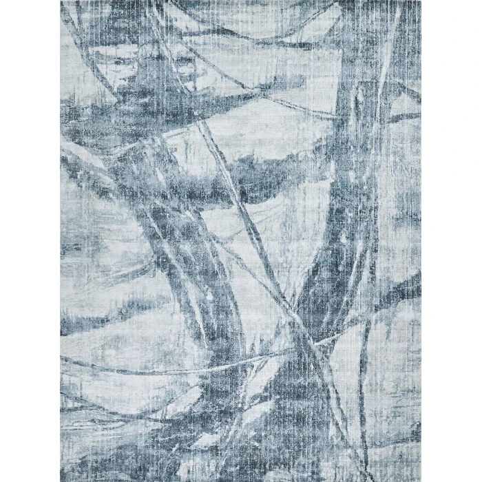 Exquisite Rugs Kyoto Silver/Blue 63338X10 8ft.X10ft. Rect. Rug