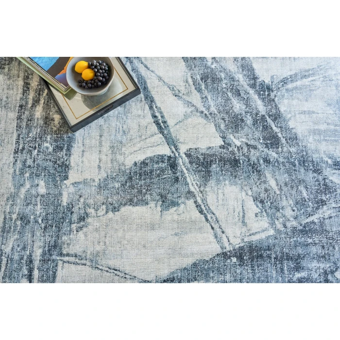 Exquisite Rugs Kyoto Silver/Blue 63338X10 8ft.X10ft. Rect. Rug