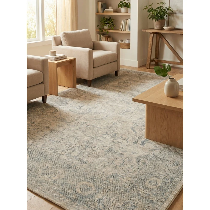 Exquisite Rugs Tuscany Ivory/Blue 634114X18 14ft.X18ft. Rect. Rug