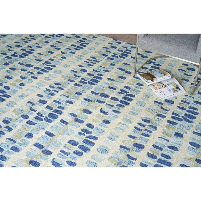 Exquisite Rugs Colorplay Navy/Beige 650610X14 10ft.X14ft. Rect. Rug