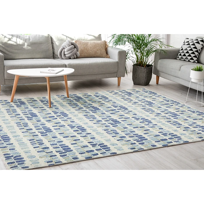 Exquisite Rugs Colorplay Navy/Beige 650610X14 10ft.X14ft. Rect. Rug