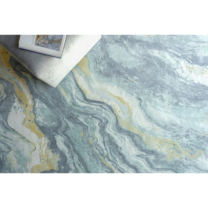 Exquisite Rugs Gianni Blue/Gold 66499X12 9ft.X12ft. Rect. Rug