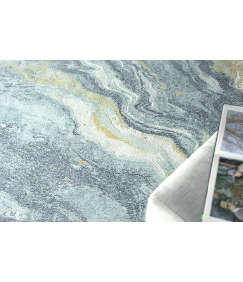 Exquisite Rugs Gianni Blue/Gold 664910X14 10ft.X14ft. Rect. Rug