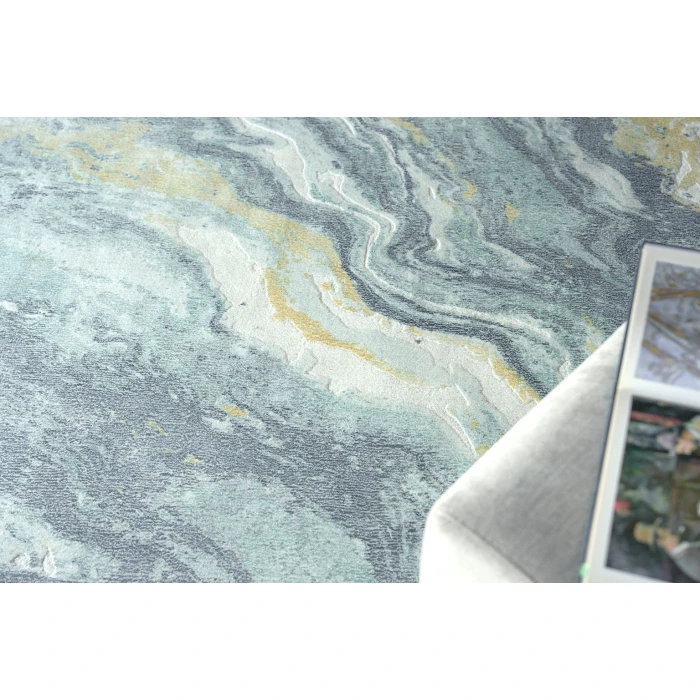 Exquisite Rugs Gianni Blue/Gold 66499X12 9ft.X12ft. Rect. Rug