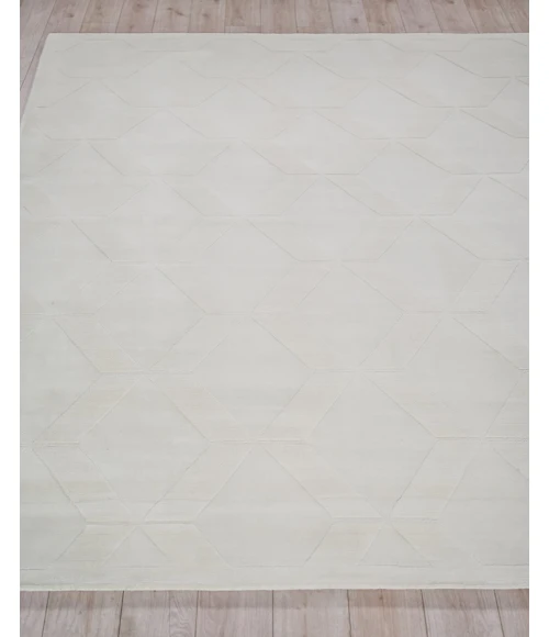 Exquisite Rugs Brunello Modern White 673510X10 SQUARE 10ft.X10ft. SQUARE Square Rug