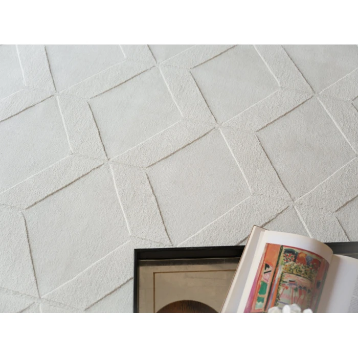 Exquisite Rugs Brunello Modern White 67358X10 8ft.X10ft. Rect. Rug