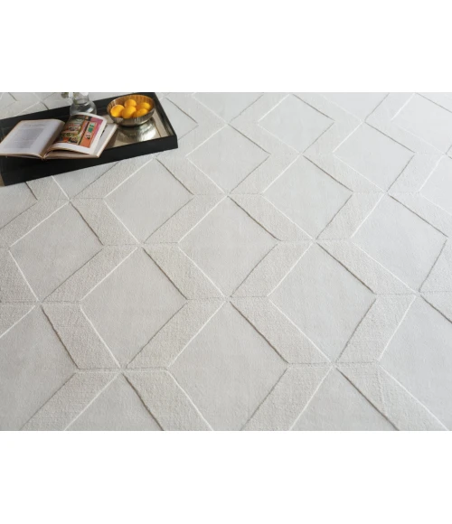 Exquisite Rugs Brunello Modern White 673510X10 SQUARE 10ft.X10ft. SQUARE Square Rug