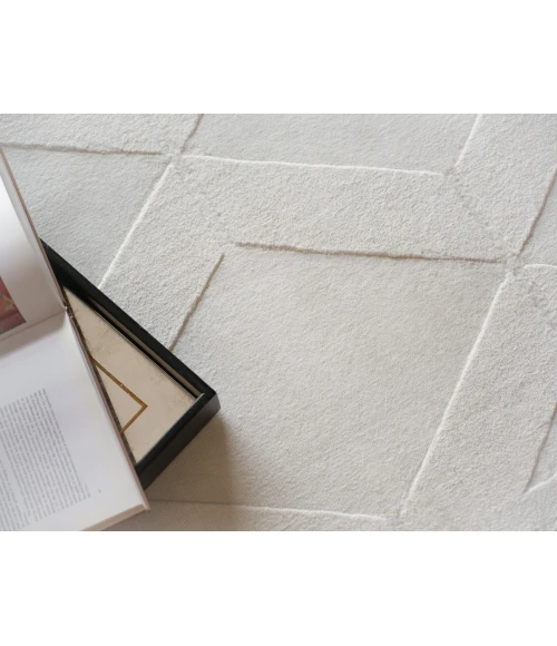 Exquisite Rugs Brunello Modern White 673510X10 SQUARE 10ft.X10ft. SQUARE Square Rug