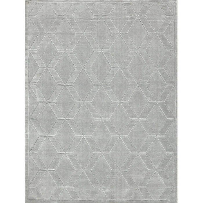 Exquisite Rugs Brunello Modern Light Silver 67366X9 6ft.X9ft. Rect. Rug