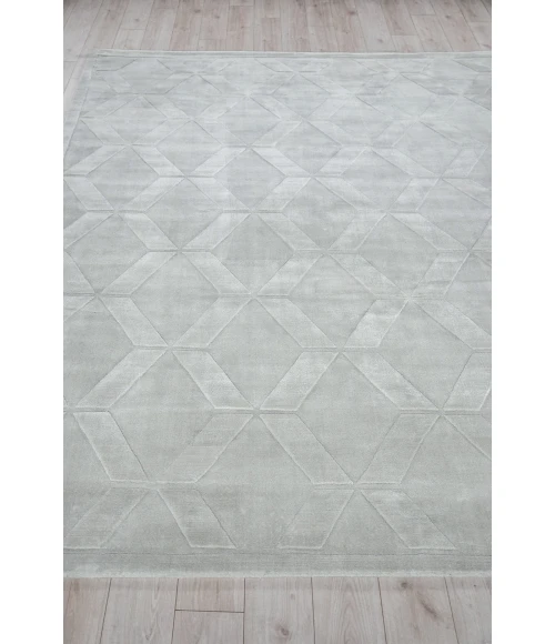 Exquisite Rugs Brunello Modern Light Silver 673614X14 SQUARE 14ft.X14ft. SQUARE Square Rug