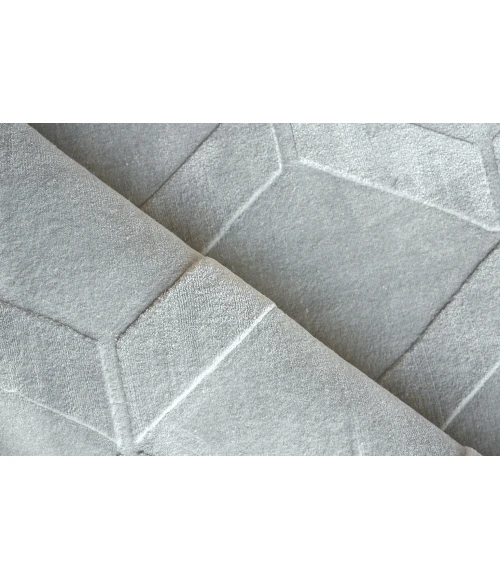 Exquisite Rugs Brunello Modern Light Silver 673614X14 SQUARE 14ft.X14ft. SQUARE Square Rug