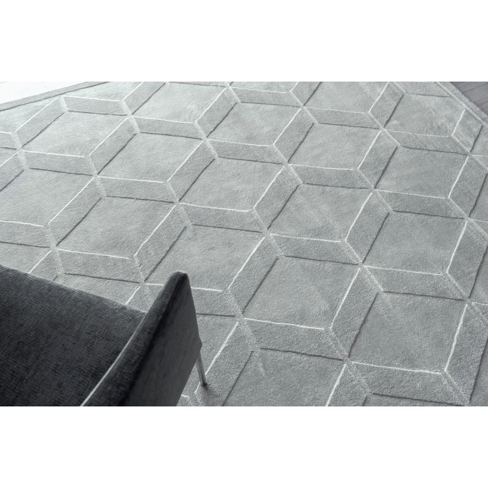 Exquisite Rugs Brunello Modern Light Silver 67366X9 6ft.X9ft. Rect. Rug