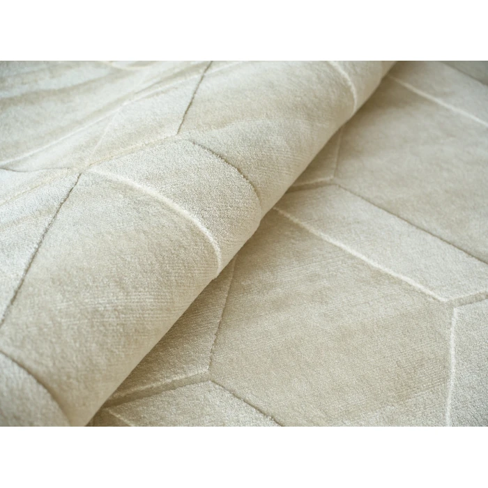 Exquisite Rugs Brunello Modern Light Beige 67391X16 1ft.X1ft.6in. Rect. Rug
