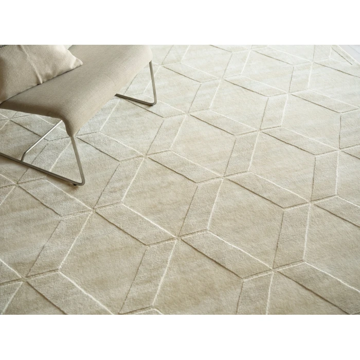 Exquisite Rugs Brunello Modern Light Beige 67391X16 1ft.X1ft.6in. Rect. Rug