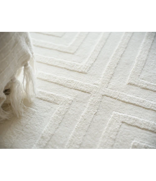 Exquisite Rugs Tovello Modern White 674614X14 SQUARE 14ft.X14ft. SQUARE Square Rug