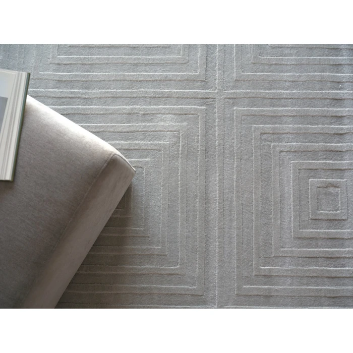 Exquisite Rugs Tovello Modern Light Silver 67479X12 9ft.X12ft. Rect. Rug
