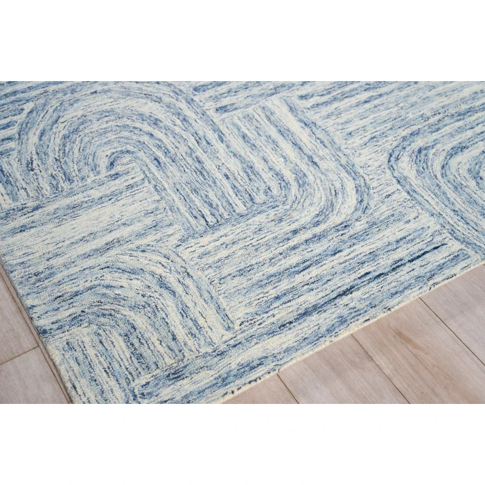 Exquisite Rugs Juno Blue/Ivory 67751X16 1ft.X1ft.6in. Rect. Rug