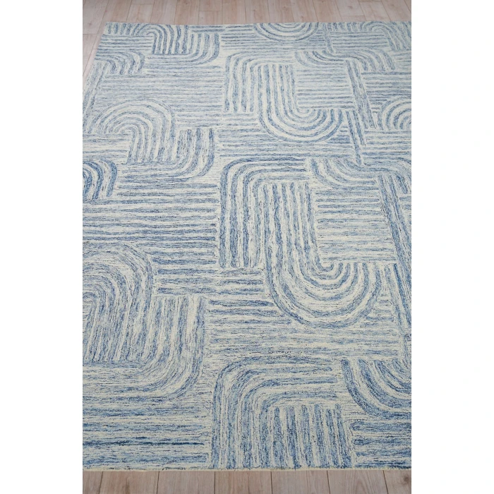 Exquisite Rugs Juno Blue/Ivory 67751X16 1ft.X1ft.6in. Rect. Rug