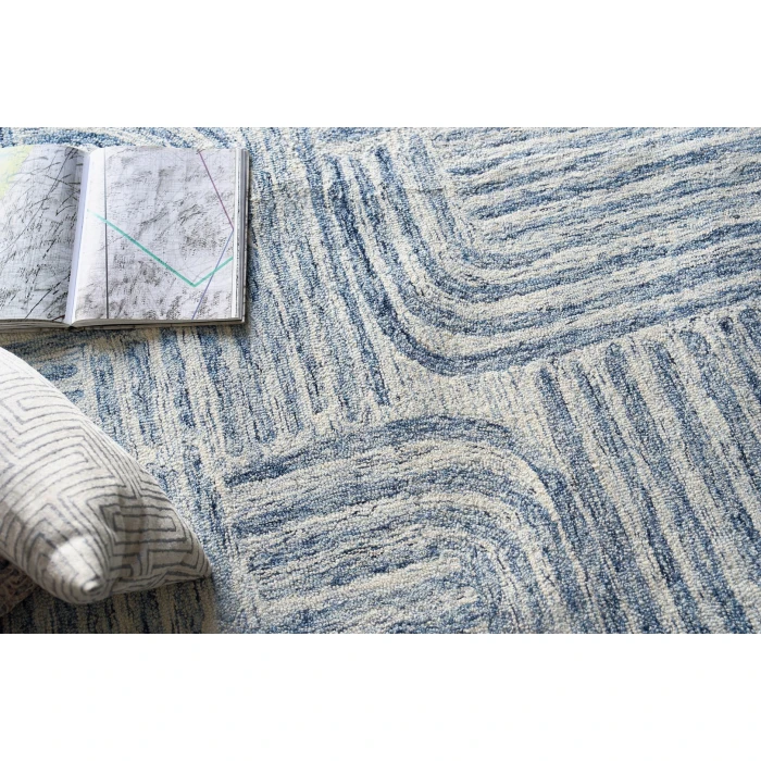 Exquisite Rugs Juno Blue/Ivory 67751X16 1ft.X1ft.6in. Rect. Rug